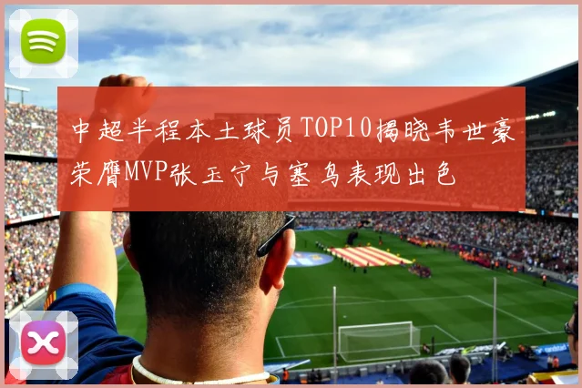 中超半程本土球员TOP10揭晓韦世豪荣膺MVP张玉宁与塞鸟表现出色